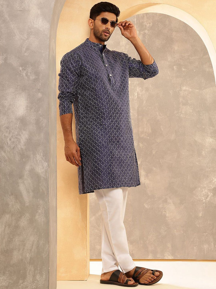 Anouk Men Striped Kurta with Pyjama