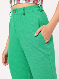 DressBerry Women Weekend Warrior Self Striped Trouser