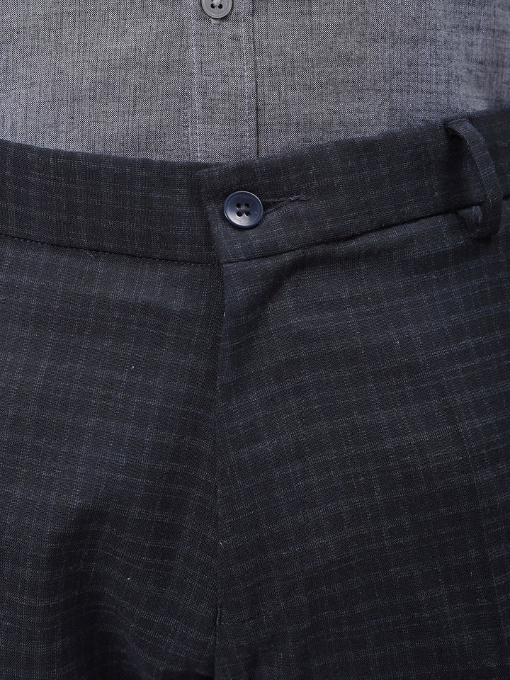 The Indian Garage Co. X Luxe Men Checked Formal Trousers