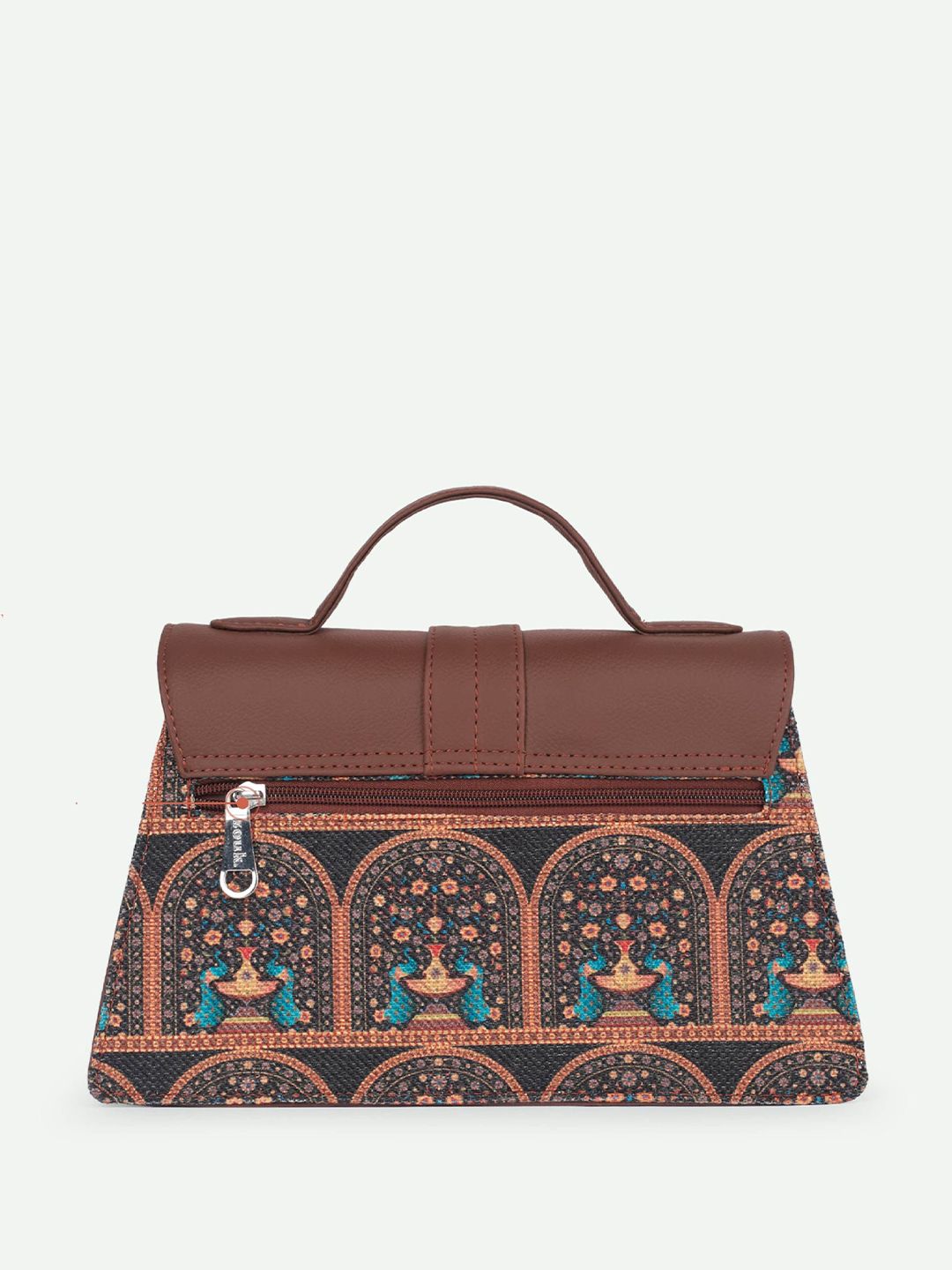 Zouk Wanita Dicetak Satchel Berstruktur dengan Tasselled
