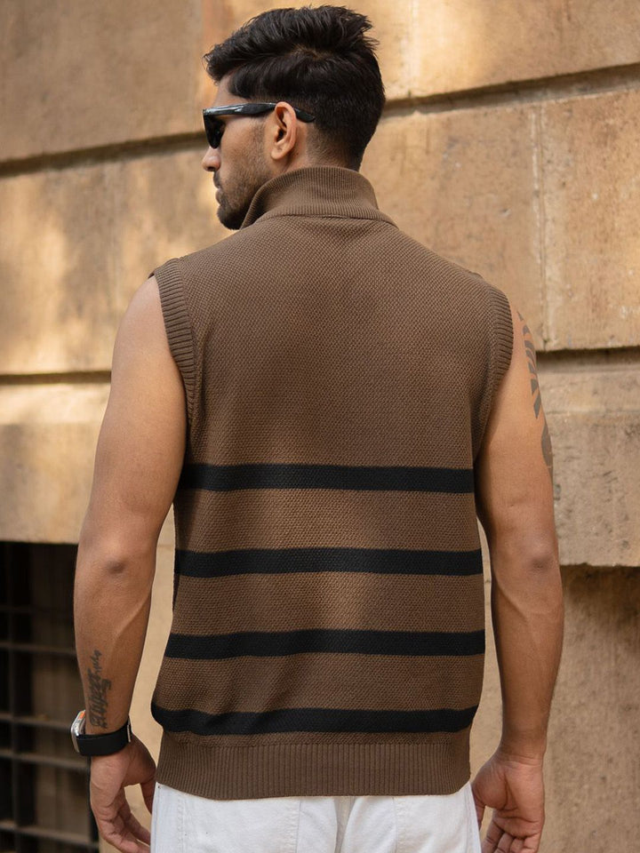 Powerlook Men Striped Polo Collar T-shirt