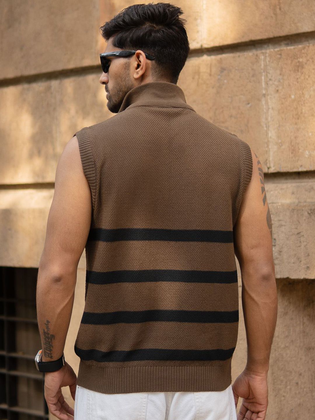 Powerlook Men Striped Polo Collar T-shirt