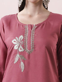KALINI Women Embroidered A-Line Kurta Set