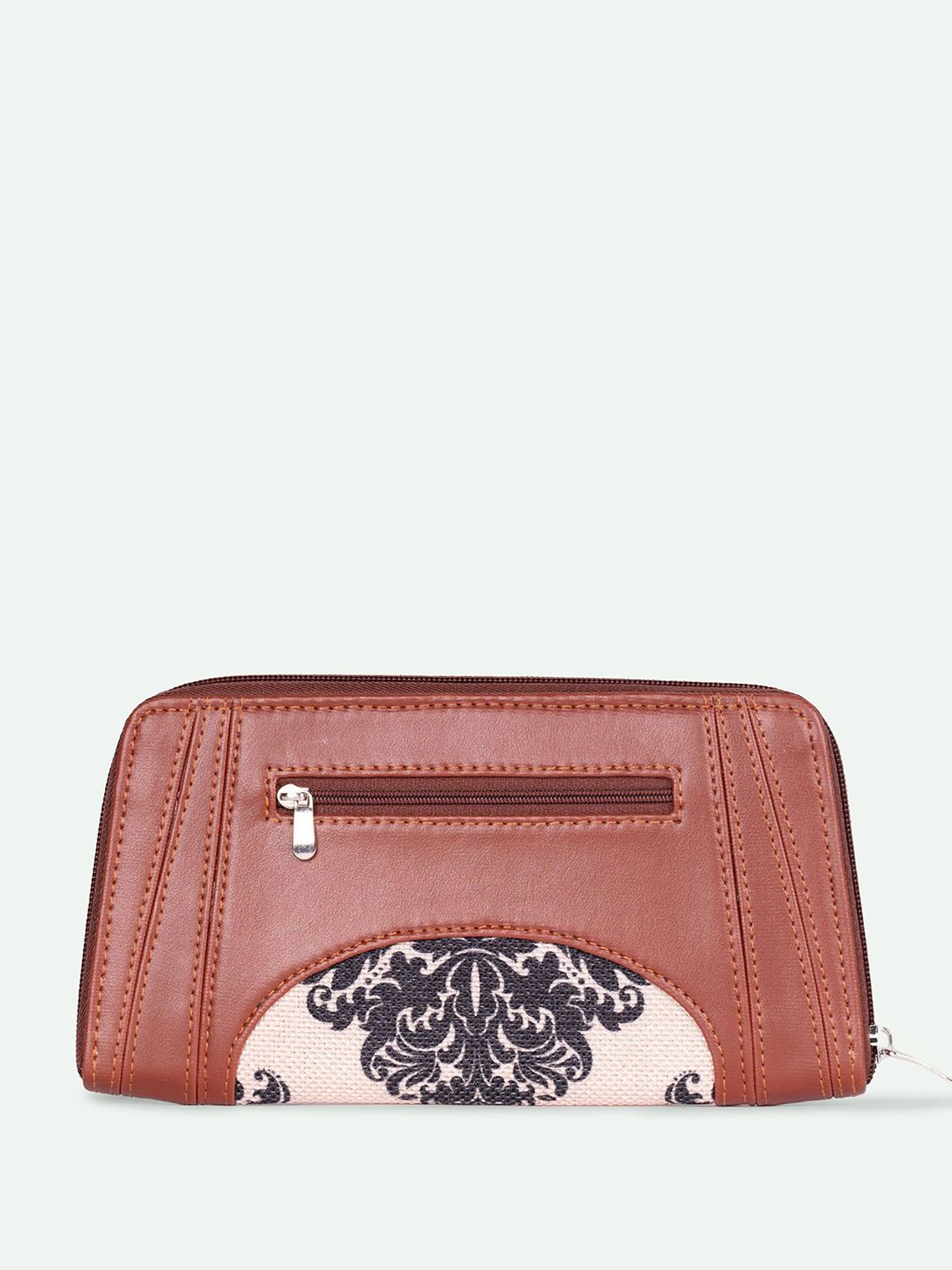 ZOUK Women Floral Printed Leather Arika Zipper Wallet - Mughal Motif