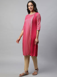 AURELIA Women Geometric Printed Sequinned Kurta