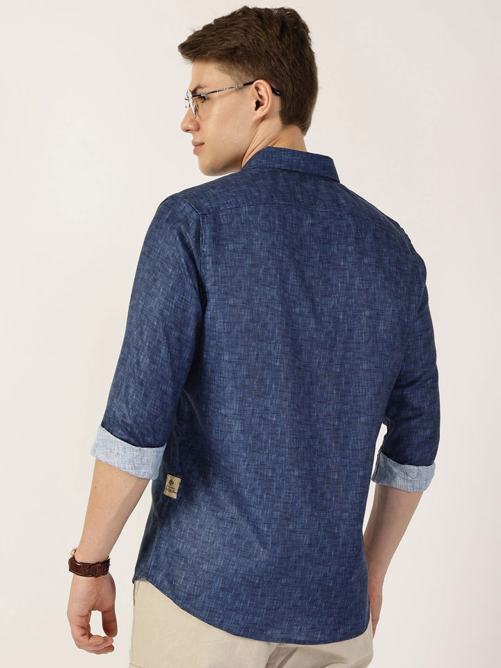 Thomas Scott Men Premium Spread Collar Solid Slim Fit Casual Shirt