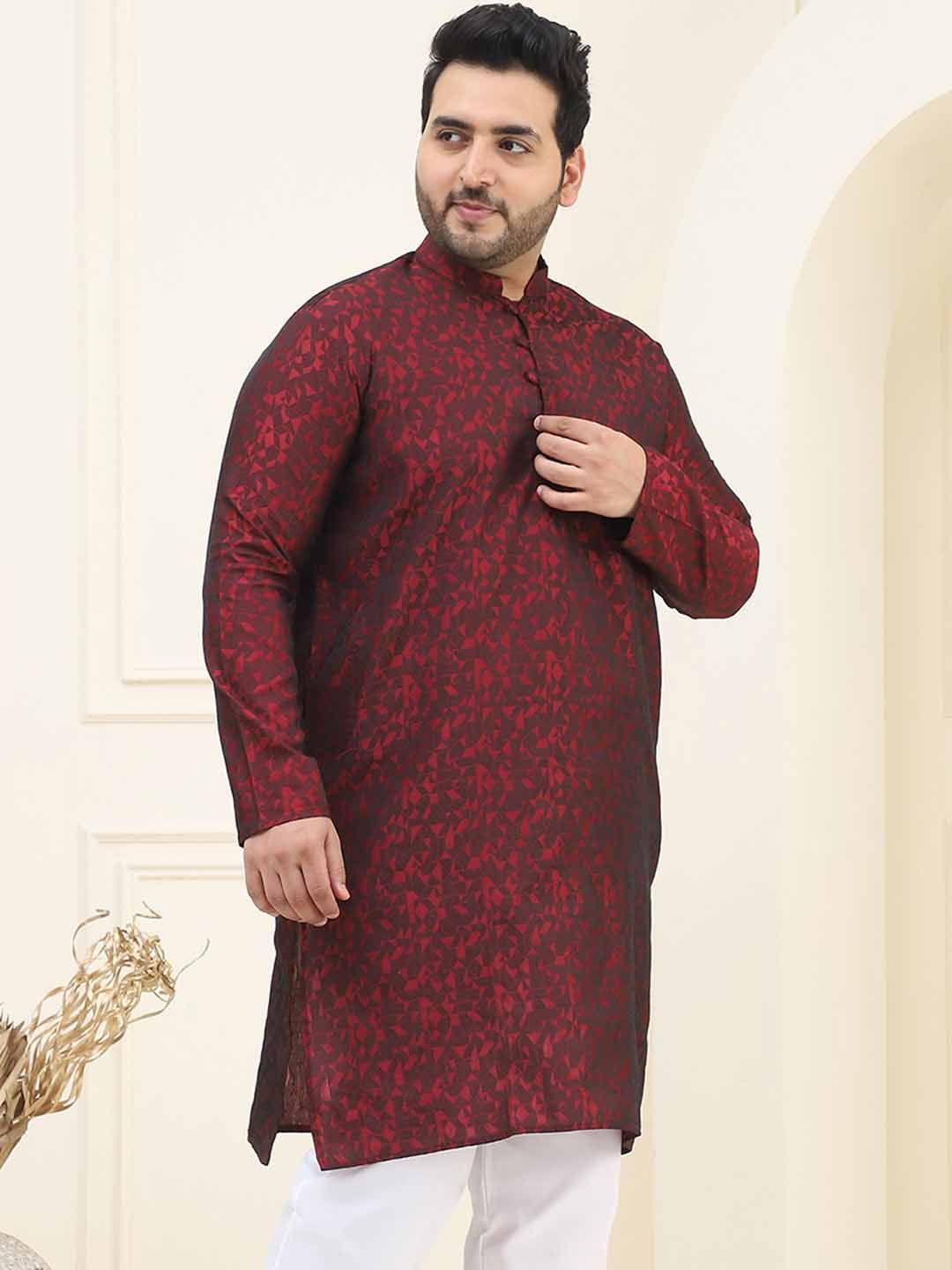 SOJANYA PLUS Floral Woven Design Straight Kurta