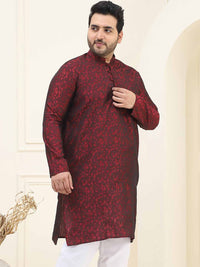 SOJANYA PLUS Floral Woven Design Straight Kurta