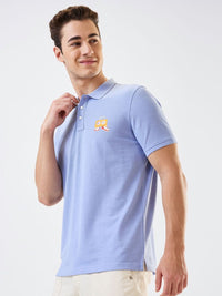 SPYKAR Men Graphic Printed Polo Collar Cotton Slim Fit T-shirt