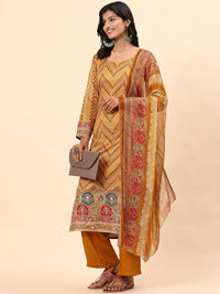 Mamicha Women Printed Regular Pure Cotton Kurta with Palazzos & With Dupatta