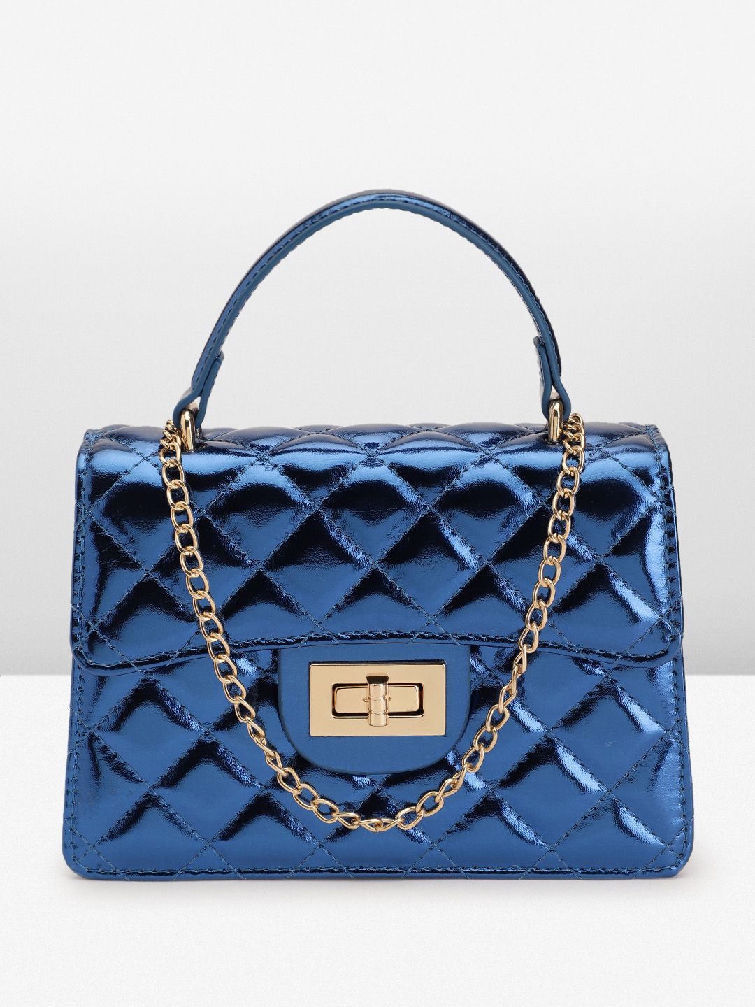Lino Perros Quilted Structured Handheld Bag