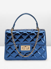 Lino Perros Quilted Structured Handheld Bag