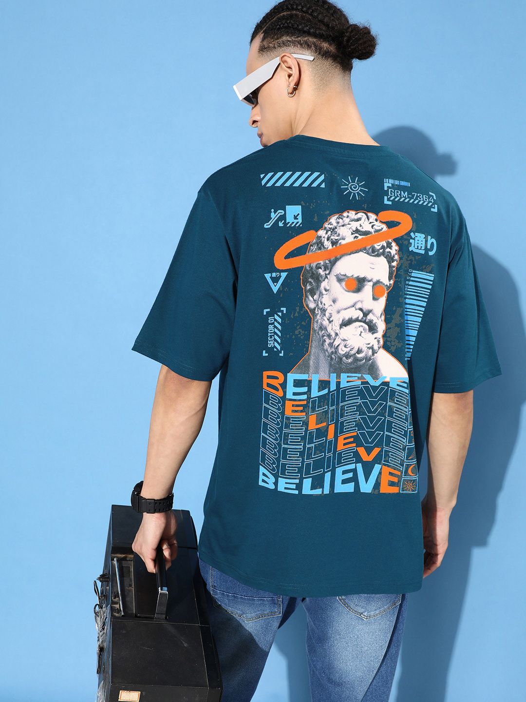 Difference of Opinion Printed Pure Cotton Oversized T-shirt
