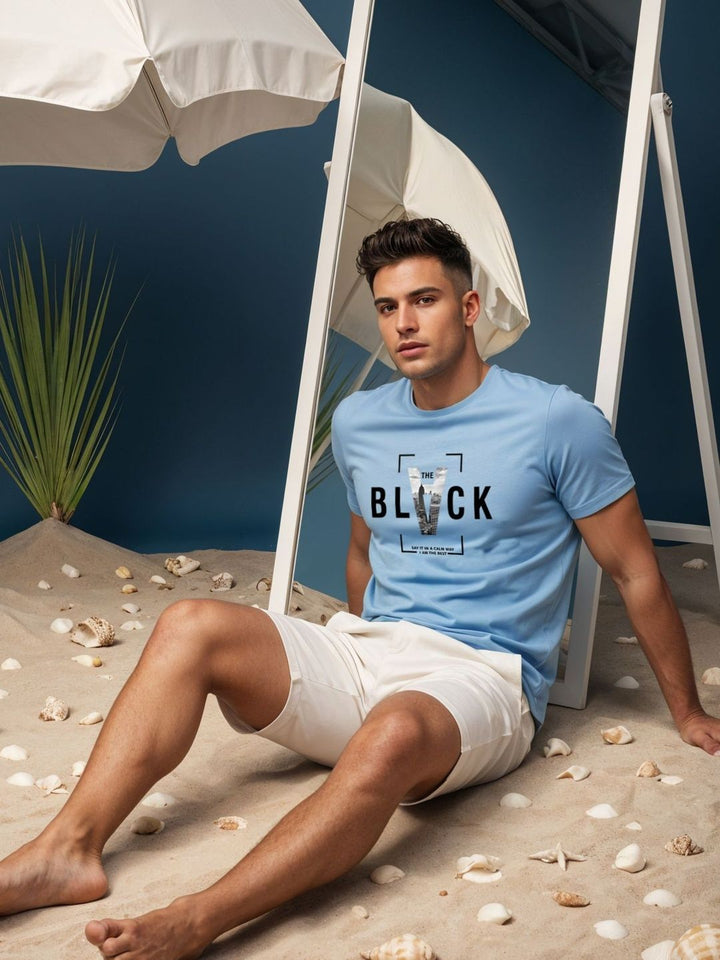 ADRO Typography Printed Short Sleeves Cotton Regular Fit T-shirt