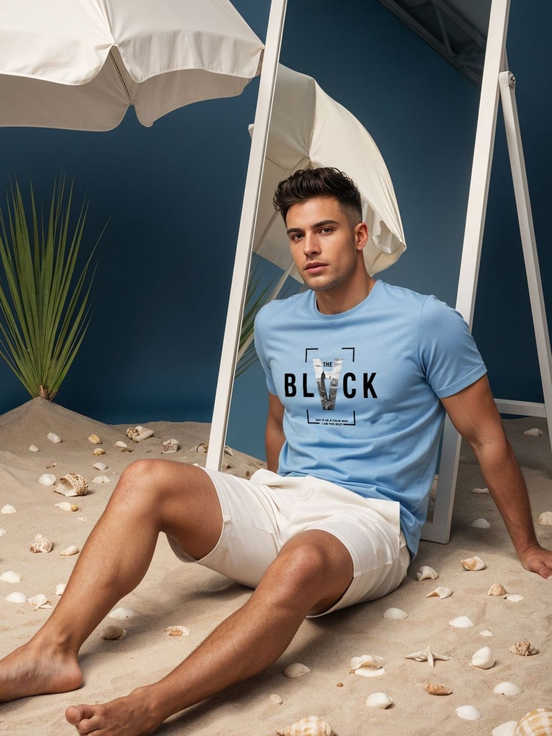 ADRO Typography Printed Short Sleeves Cotton Regular Fit T-shirt