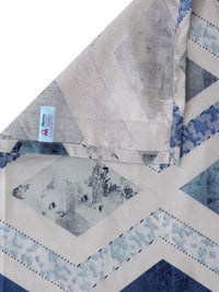 Myntra Elegant Homes Grey & Blue Printed Pure Cotton 400 TC King Set Cadar 2.5 x 2.2 m
