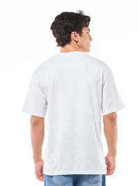 Bewakoof Men Graphic Printed Round Neck Pure Cotton Oversized T-shirt