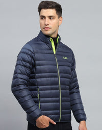 Monte Carlo Men Mock Collar Solid Casual Puffer Jacket