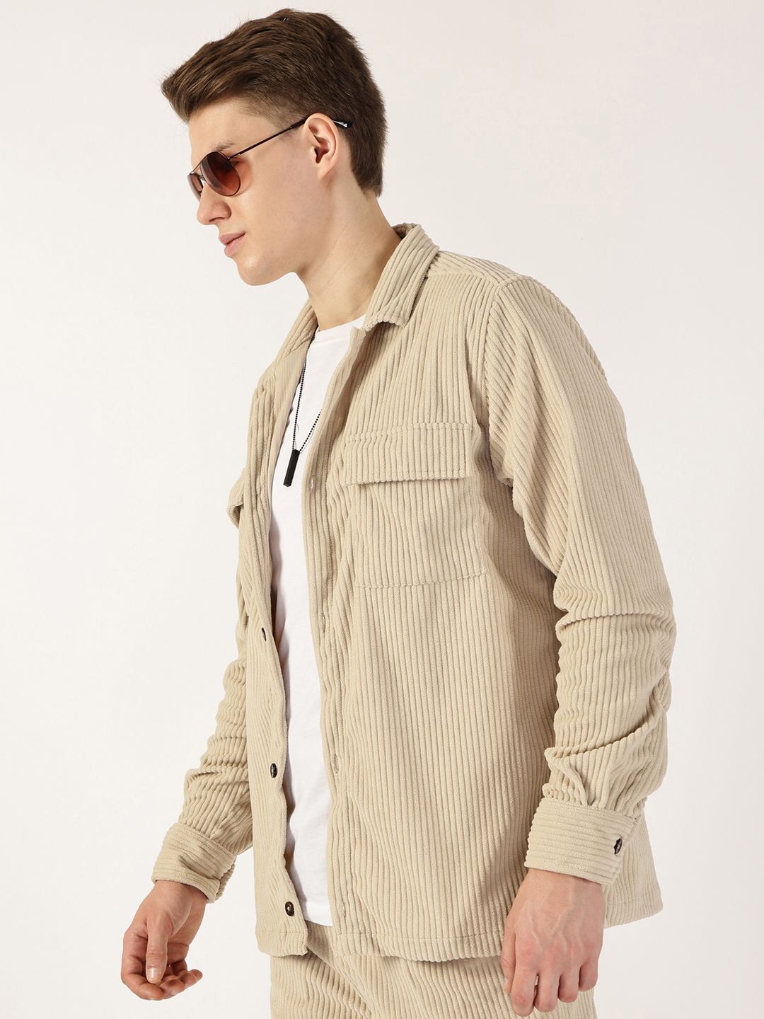 Thomas Scott Men Premium Corduroy Casual Shirt