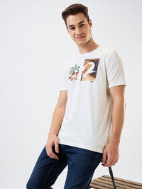 SPYKAR Men Graphic Printed Round Neck Cotton Slim Fit T-shirt