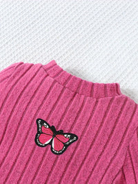 YK Girls Textured T-shirt with Trousers Clothing Set