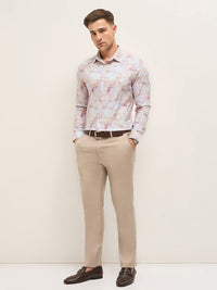 THE BEAR HOUSE Men Tailored Fit Opaque Printed Formal Shirt