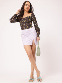 DressBerry Floral Fantasy Bow Back Top