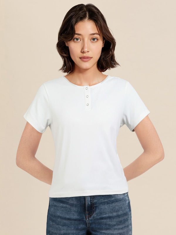 DressBerry Round-Neck Fitted Top