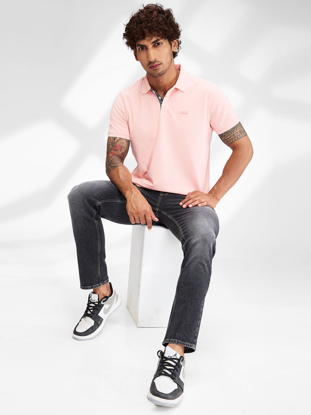SPYKAR Men Polo Collar Pockets Slim Fit T-shirt