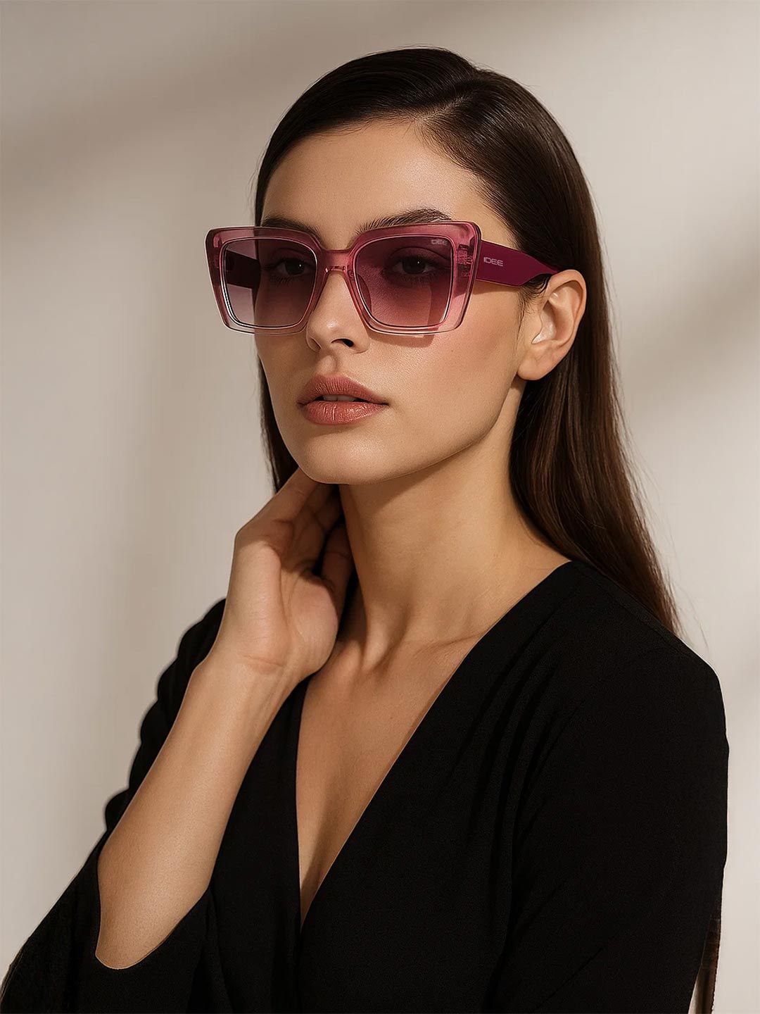 IDEE Women Rectangle Sunglasses with UV Protected Lens IDS3093C3SG