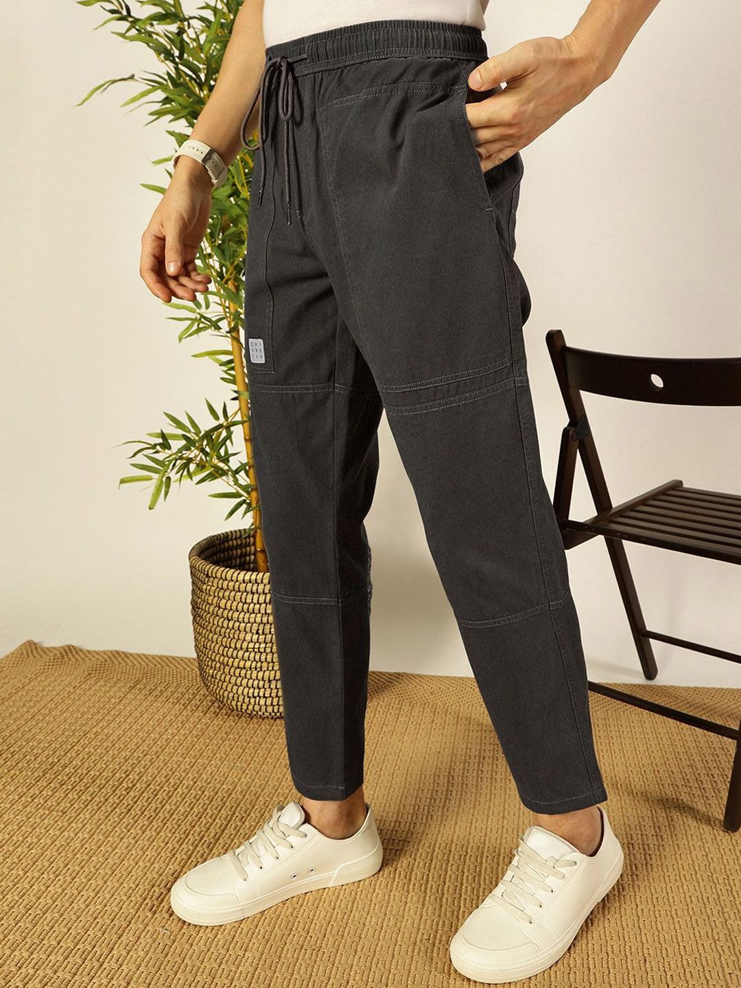 Thomas Scott Men Cotton Mid-Rise Regular Trousers