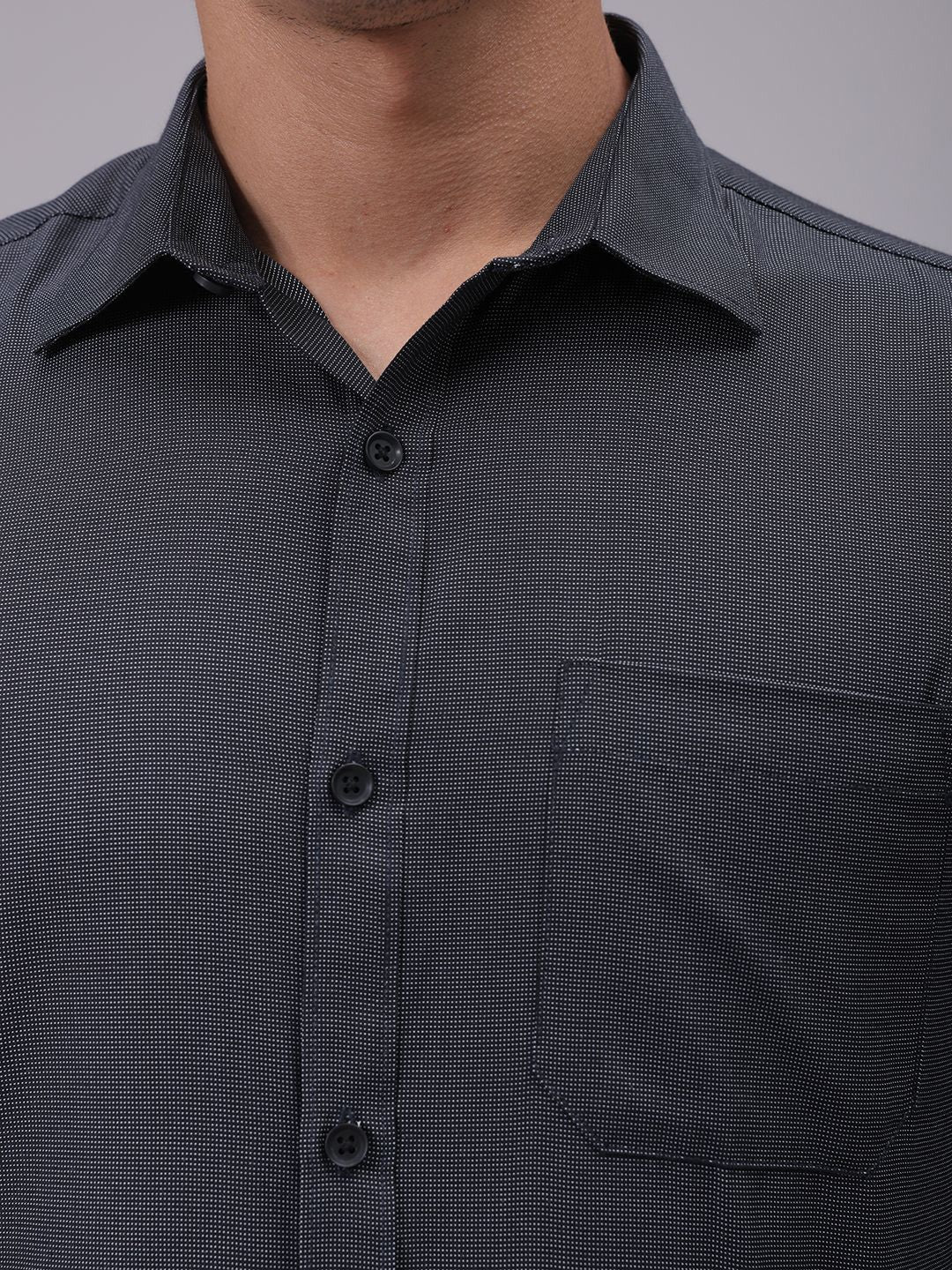 The Indian Garage Co. X Luxe Men Cutaway Collar Solid Slim Fit Formal Shirt
