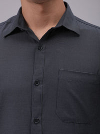 The Indian Garage Co. X Luxe Men Cutaway Collar Solid Slim Fit Formal Shirt