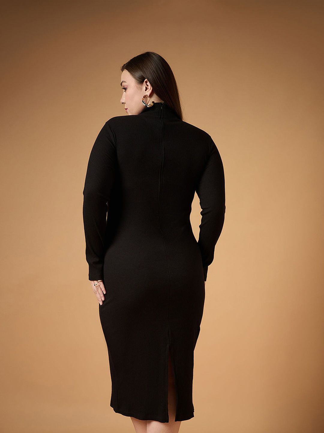 SASSAFRAS Curve Bodycon Midi Dress
