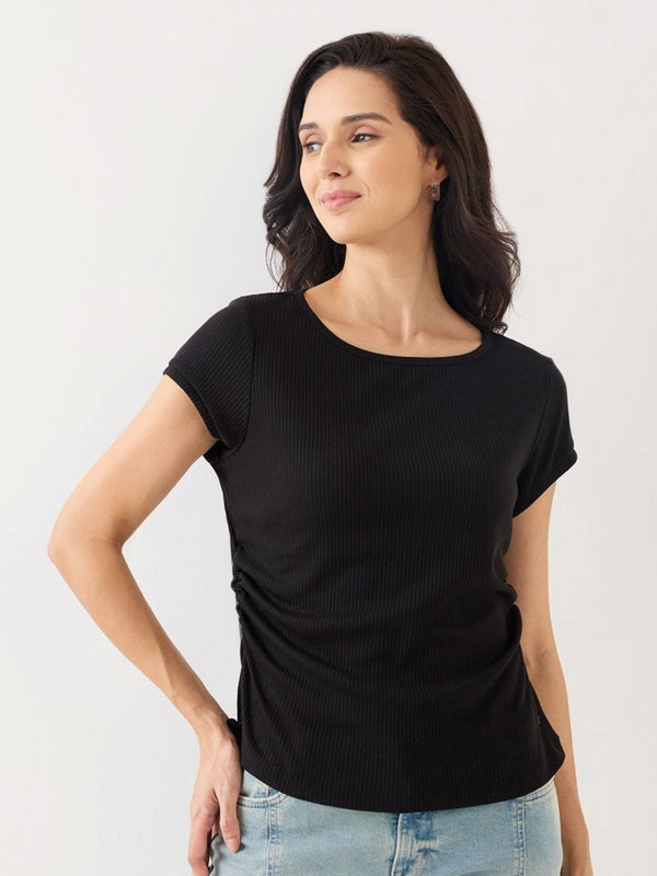 SPYKAR Women Pockets Slim Fit T-shirt