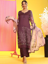 Mamicha Women Floral Printed Thread Work Kurta
