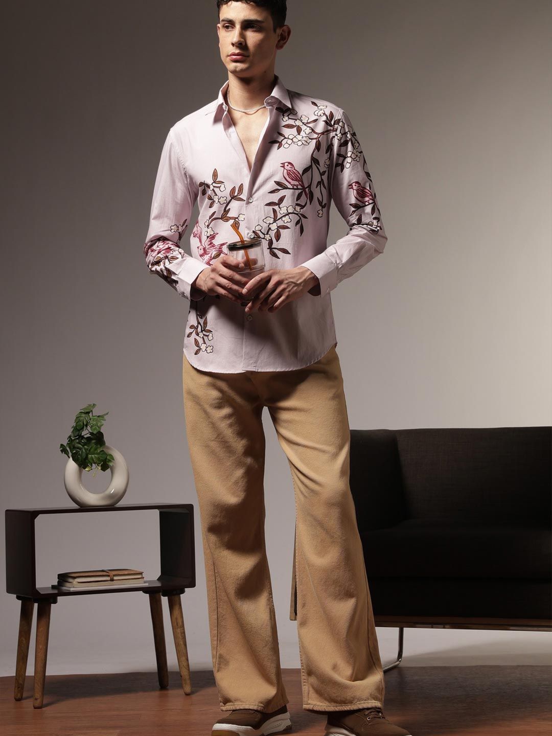Baju Lengan Panjang Eszett Humming Branches Floral Cotton