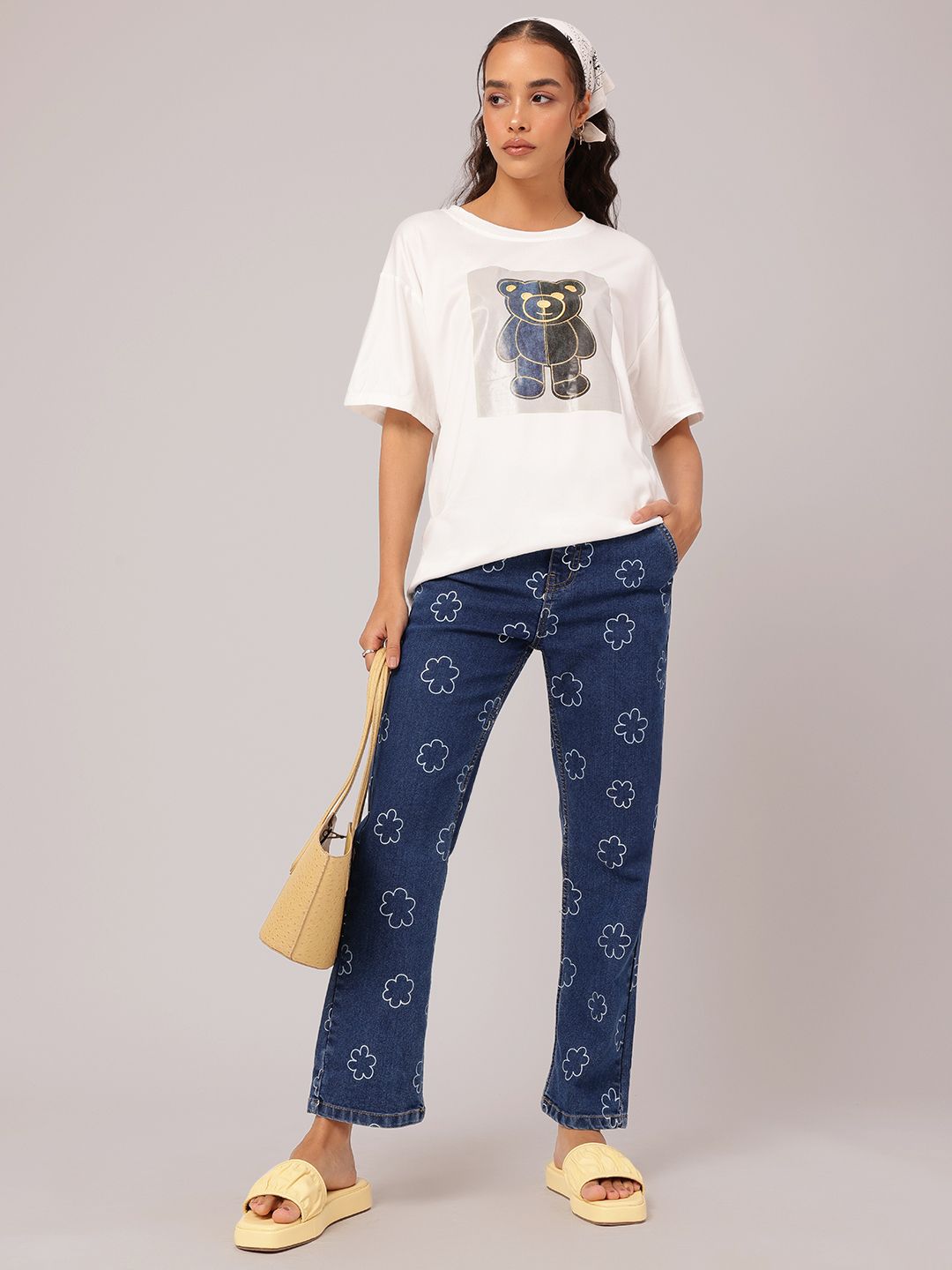 DressBerry Soft Sensation Printed Relaxed Fit T-shirt