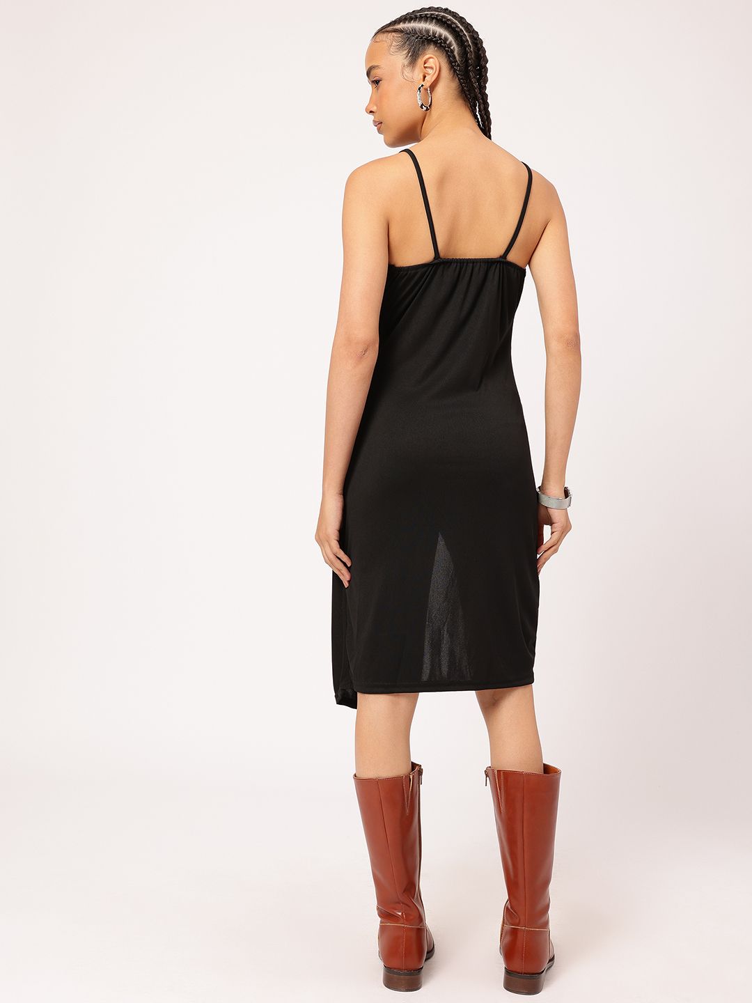 DressBerry Slit-Detail Sheath Midi Dress