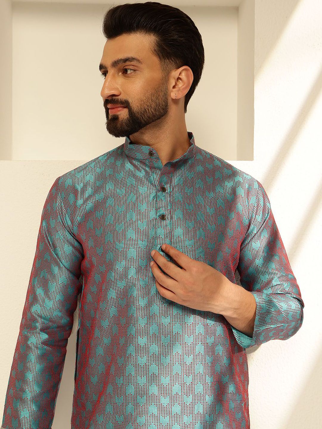 SOJANYA Woven Design Thread Work Straight Kurta