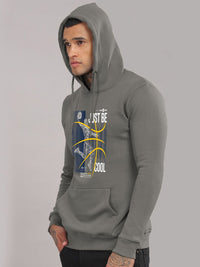 ADRO Men Printed Hooded Pullover Sweatshirt