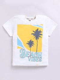 Happy Faces Boys Printed Pure Cotton T-shirt