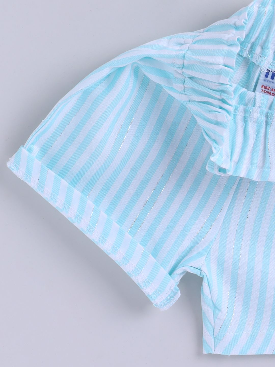 Moms Love Infant Girls Cotton Striped Top with Shorts