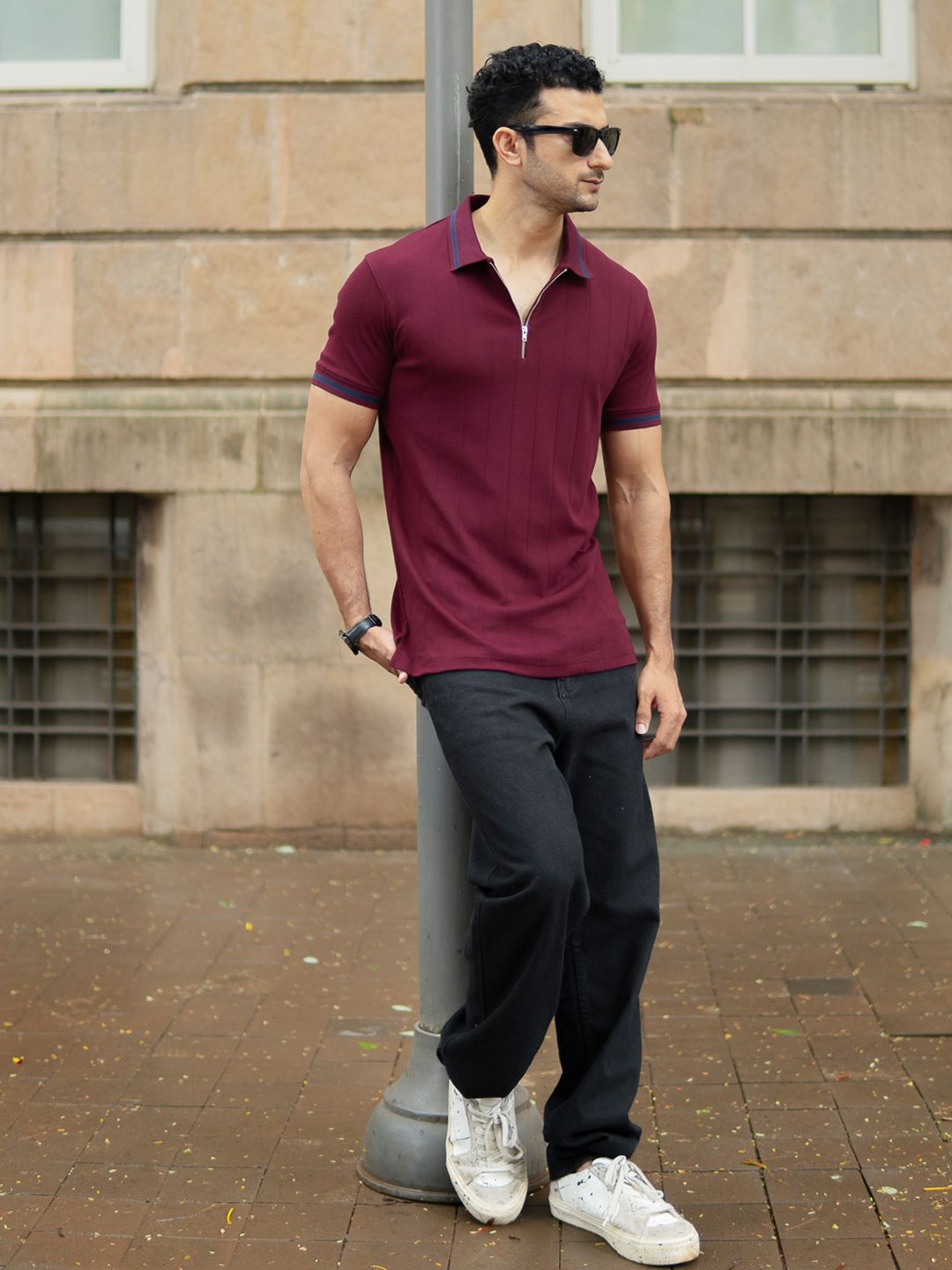 Powerlook Men Polo Collar T-shirt