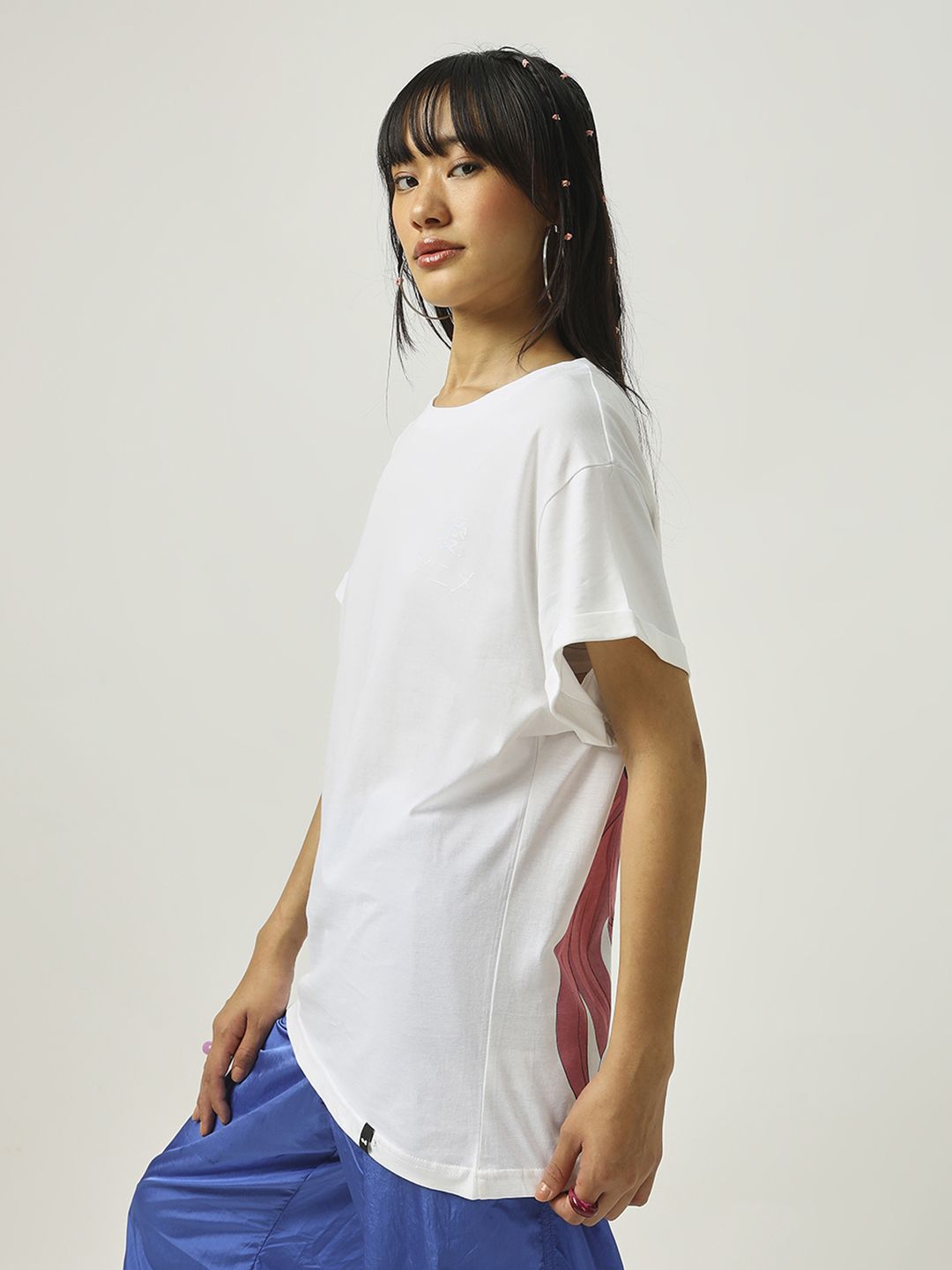 Bewakoof Women Printed Pure Cotton Relaxed Fit T-shirt