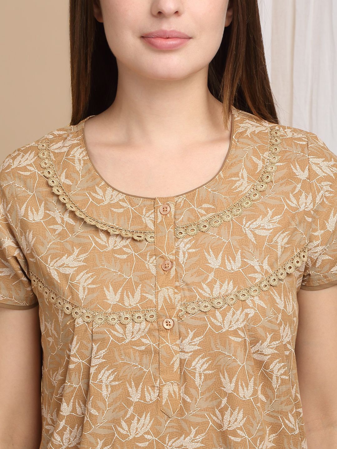 Sweet Dreams Women Printed Maxi Nightdress