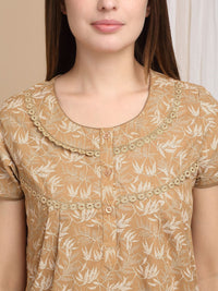 Sweet Dreams Women Printed Maxi Nightdress