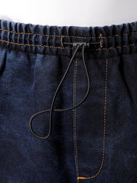The Indian Garage Co Men Mid Rise Baggy Tapered Fit Utility Denim Jogger