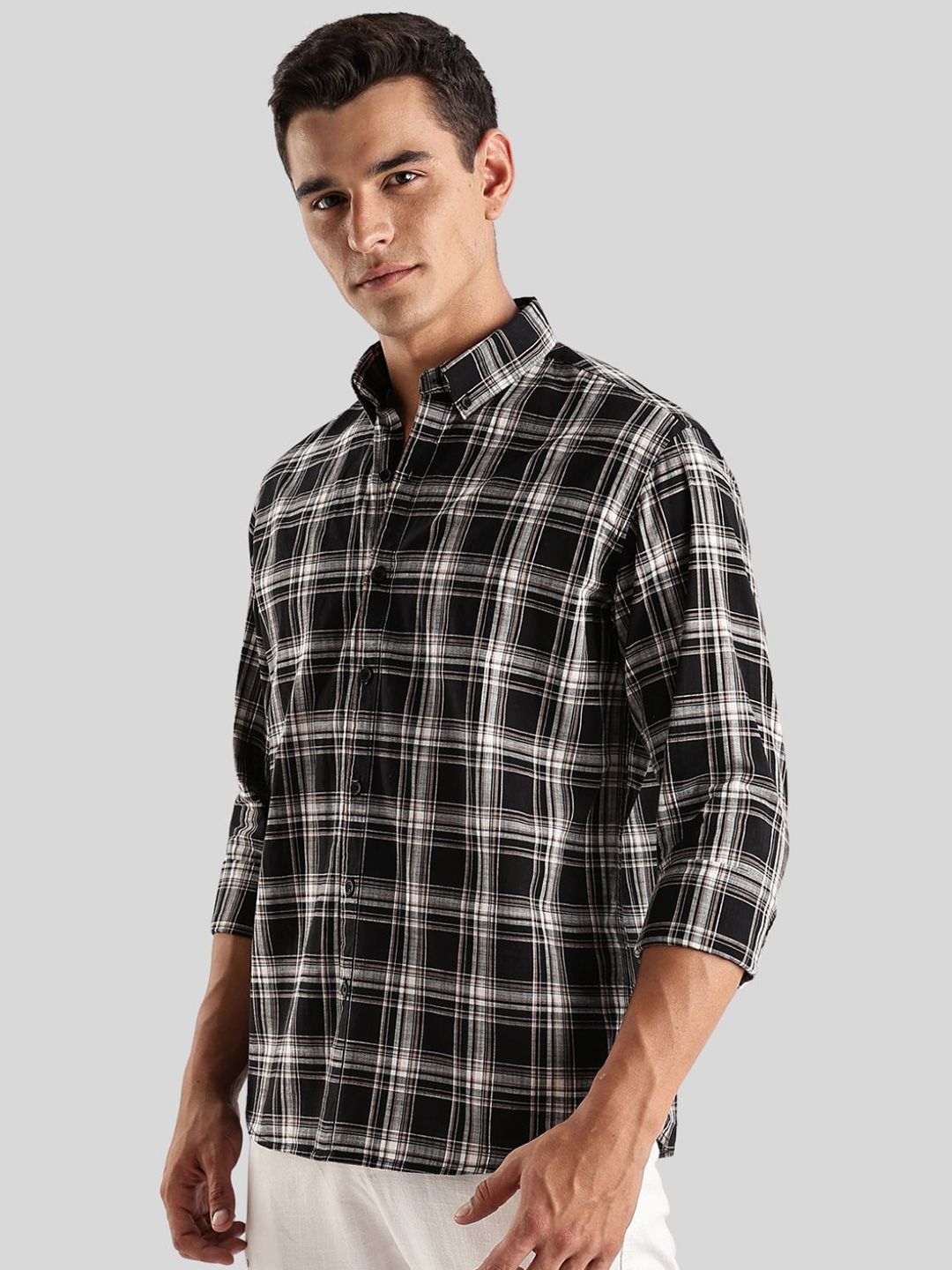 ADRO Standard Tartan Checks Baju Kasual Kapas