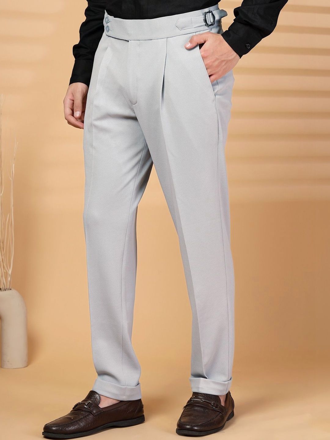 Moda Rapido Men Easy Wash Pleated Trousers